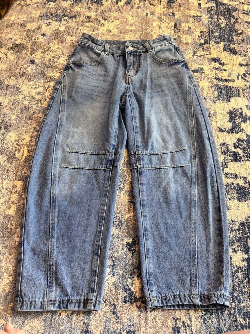 Forever 21 Made By Shein X Barrel Leg Jeans Blue Denim Size 25